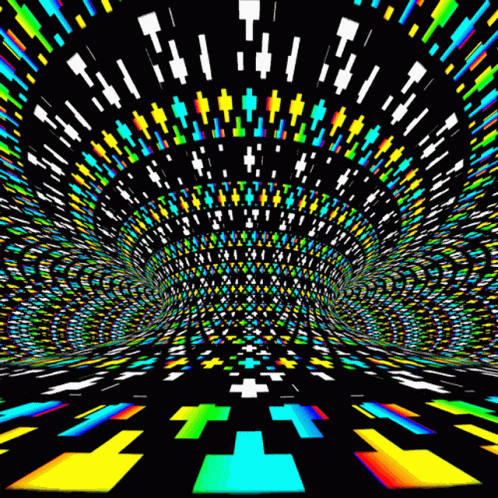 Dynamic Colorful Optical Illusion GIF