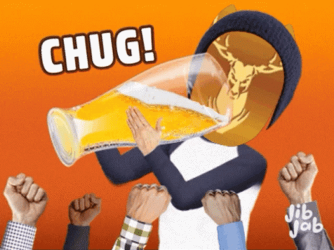 Dyngus Day Chugging Beer Cheer GIF