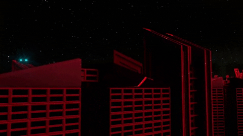 Dystopian Night City Animation GIF