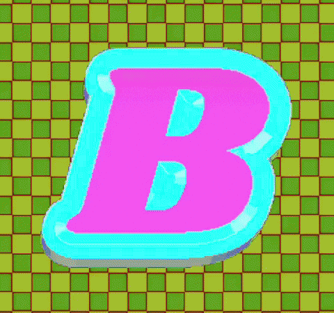 E Letter B Violet GIF