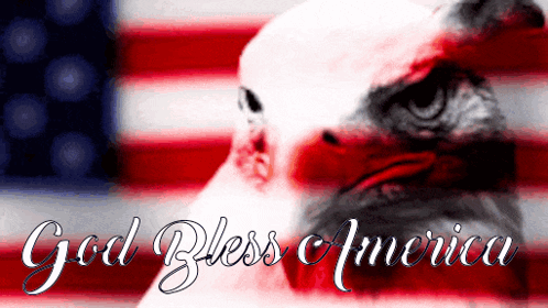 Eagle With God Bless America