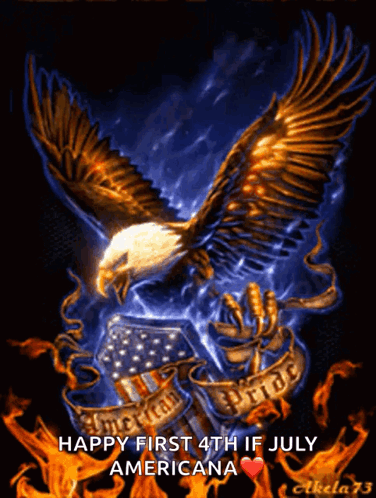 Eagle With Happy 4Th Of July GIF