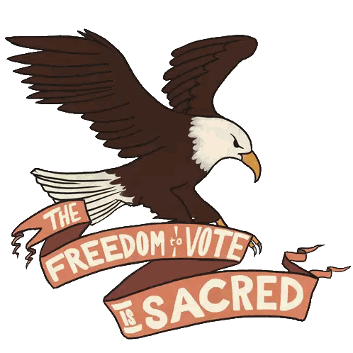 Eagle With Vote Message