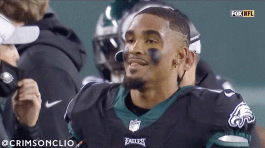 Eagles Jalen Hurts Showing His Tongue GIF
