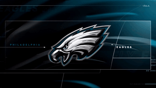 Eagles Logo On Dark Blue Background GIF