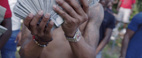 Earned A Lot Of Dollar Bills GIF