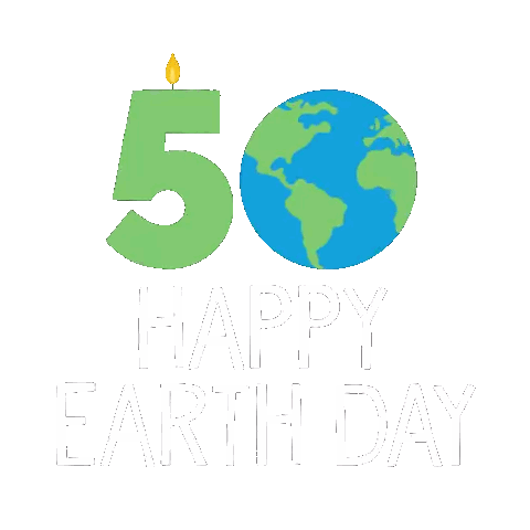 Earth Day 50 Poster with Globe