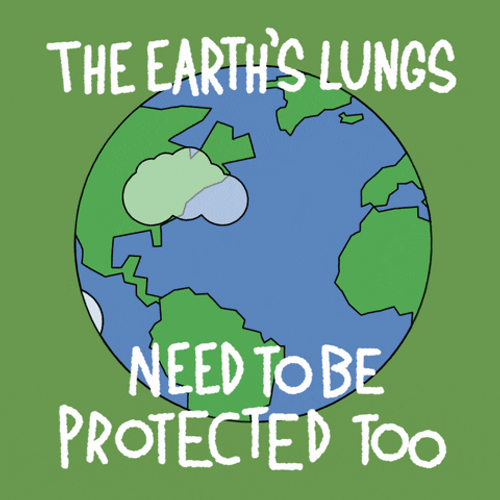 Earth Day Awareness Planet's Lungs GIF