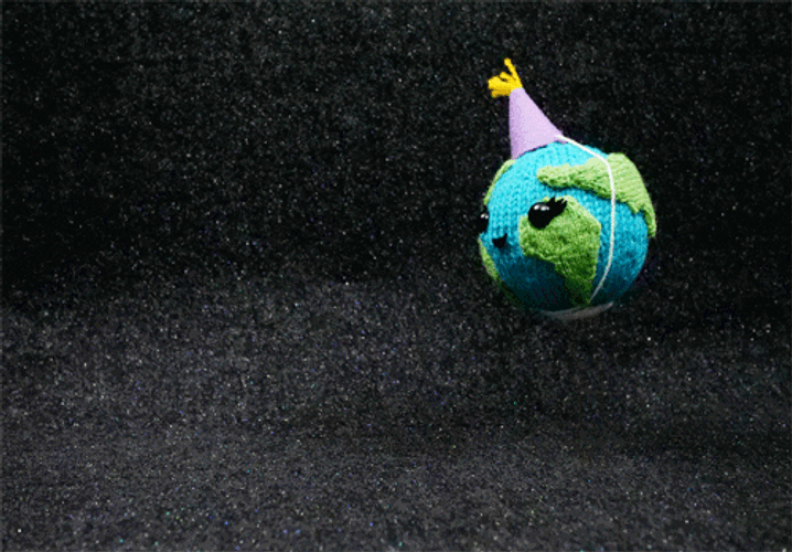 Earth Day Blowing Tiny Animal Figures GIF