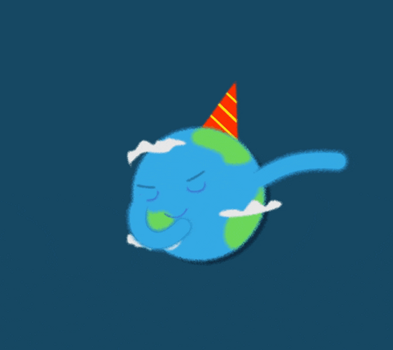 Earth Day Planet Dancing Celebration GIF