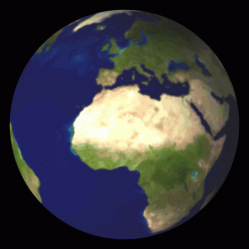 Earth Fast Rotation GIF