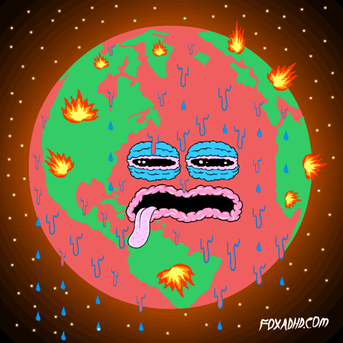 Earth Feeling Sick Global Warming GIF