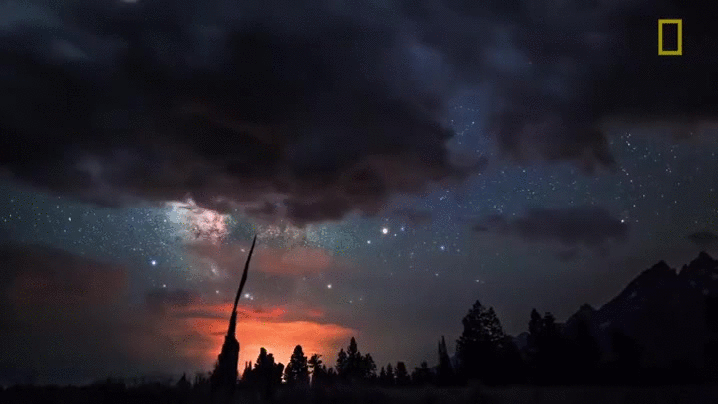Earth Night Sky Stars GIF