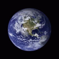 Earth Rotation Through The Time GIF