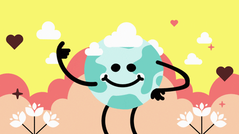 Earth Smiling Hi Cartoon GIF