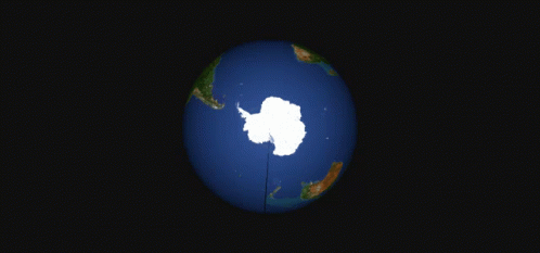 Earth Spinning Antarctica GIF