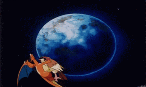 Earth Spinning Charizard Pokemon GIF