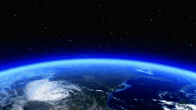 Earth View From Space With Stars
