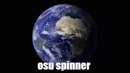 Earth With Osu Spinner Text GIF