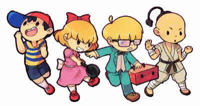 Earthbound Flashing Colors GIF