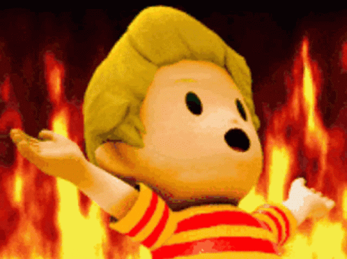 Earthbound Lucas Fire Flames GIF
