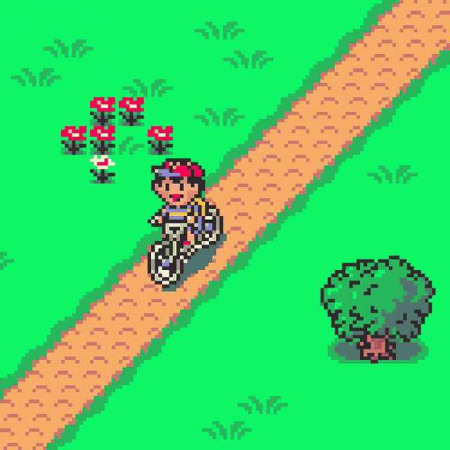 Earthbound Ness Bicycle GIF