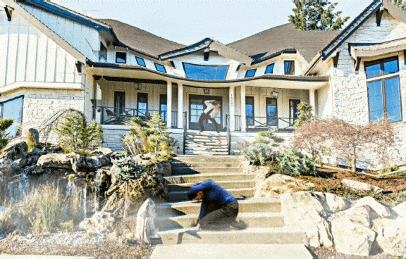 Earthquake House Picture Wrap GIF