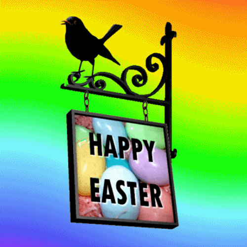 Easter Bird Signage GIF