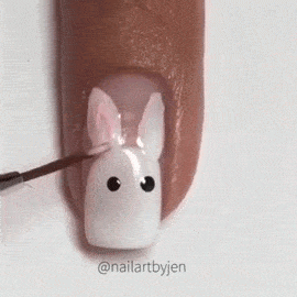 Easter Bunny Nail GIF