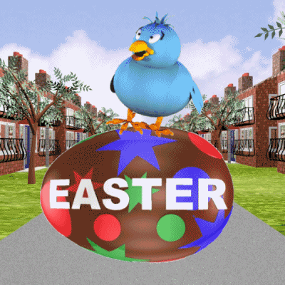 Easter Funny Chick Rolling GIF