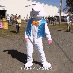 Easter Mascot Floss Dance GIF