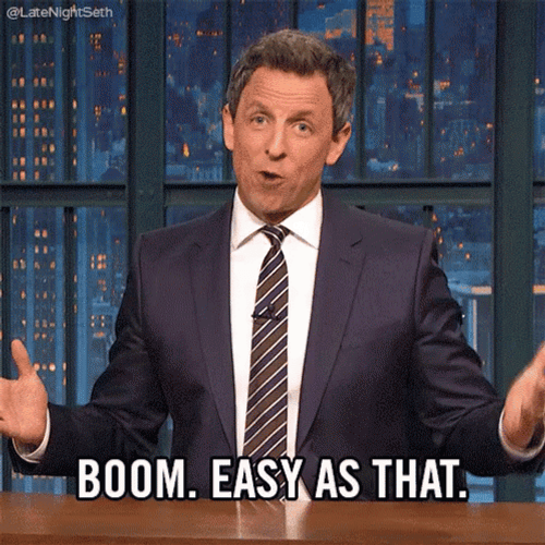 Easy As That Seth Myers GIF