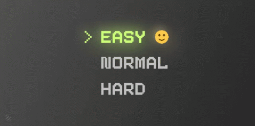 Easy Normal Hard Screen With Smiley Face GIF