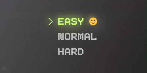 Easy Normal Hard Screen With Smiley Face GIF