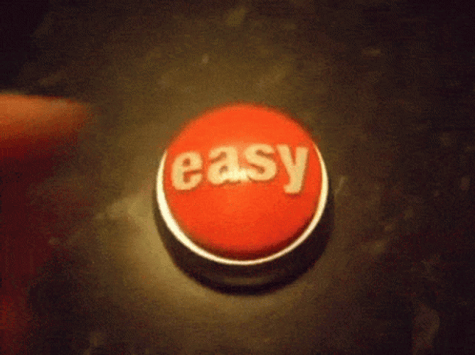 Easy Red Button Pushed GIF