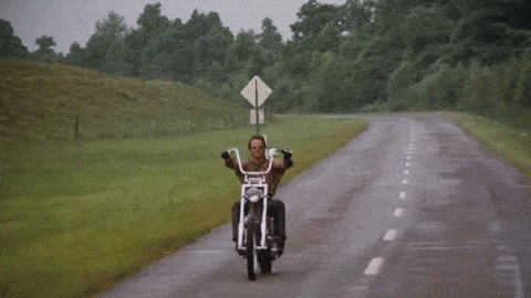 Easy Rider Motorcycle Flying GIF