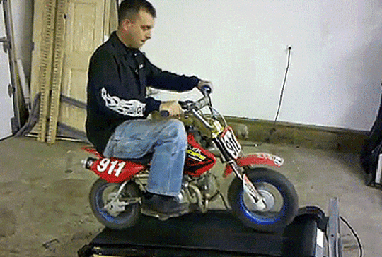 Easy Rider Riding Small Motorcycle GIF