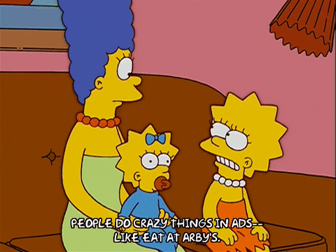 Eat At Arbys Marge Liza Simpson GIF