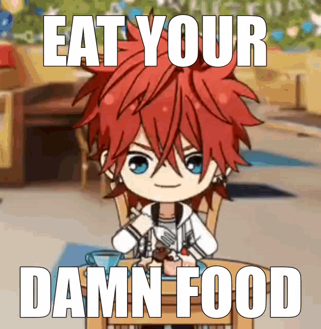 Eat You Damn Food Rinne Amagi GIF