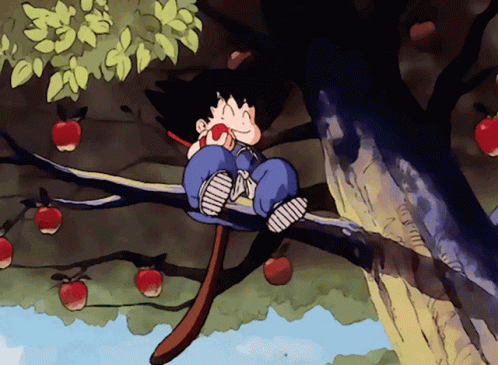 Eating Baby Goku Fruit GIF