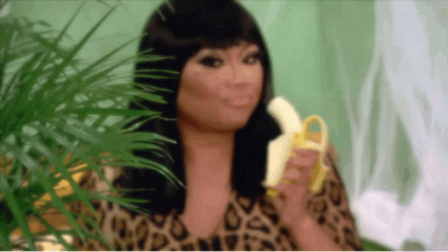 Jujubee On Bangs Eating Banana GIF