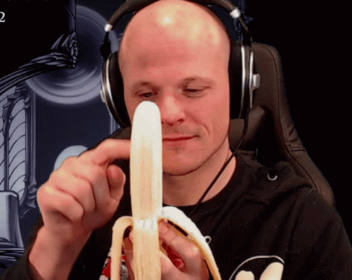Oldmansethus Eating Banana Half GIF