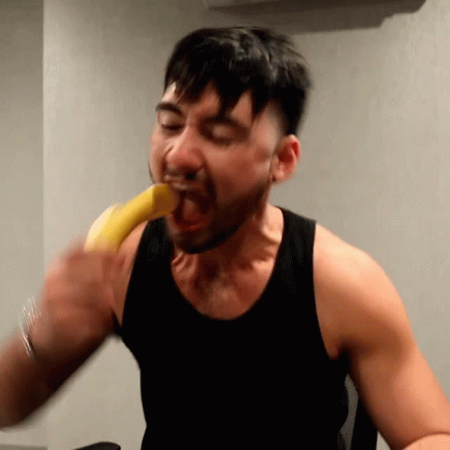 Noah Taitano Speed Eating Banana GIF