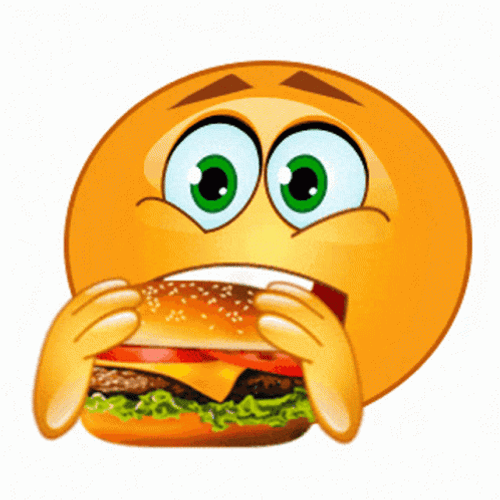 Eating Burger Emoji GIF