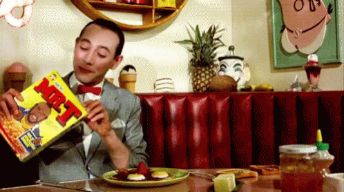 Eating Cereal Pee Wee Herman Dance GIF