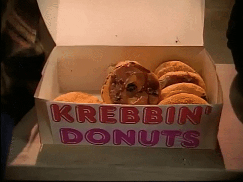 Eating Krebbin Donuts GIF