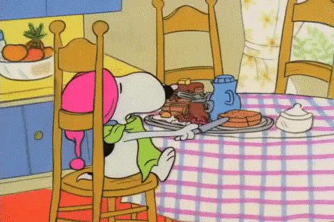 Eating Meal Peanuts Snoopy Thanksgiving GIF