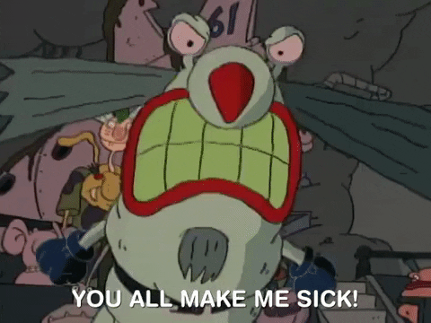 Eating Monster Inside House Making Sick GIF