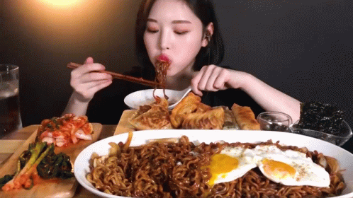 Eating Out Eat With Bokki Youtuber Mukbang GIF