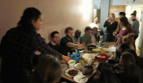 Eating Potluck With Friends GIF